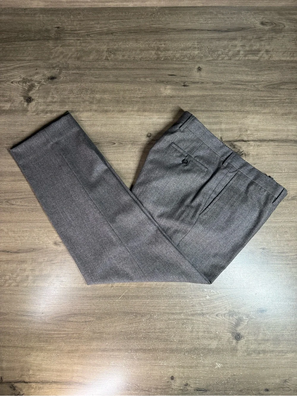 Banana Republic 100% Wool Pleated Dress Pants Mens 34x30 Brown Standard Fit EUC
